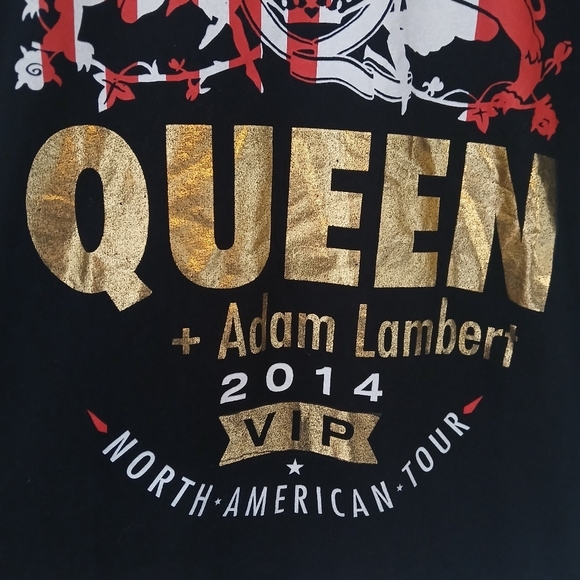 Next Level Apparel T-Shirt Queen + Adam Lambert 2014 North American Tour Size L - Picture 7 of 10